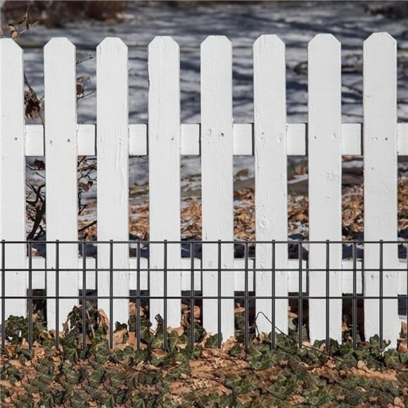 32x10-inch No Dig Animal Barrier Fence, 10 Pack Black Dig Protective Fence with - Picture 6 of 8